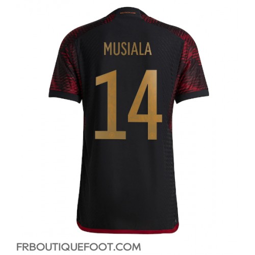 Maillot de foot Allemagne Jamal Musiala #14 Extérieur vêtements Monde 2022 Manches Courtes